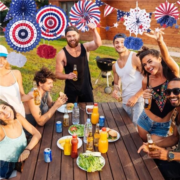 4th of July Decorations Patriotic Party Set Independence Day Fourth of July - Picture 3 of 7